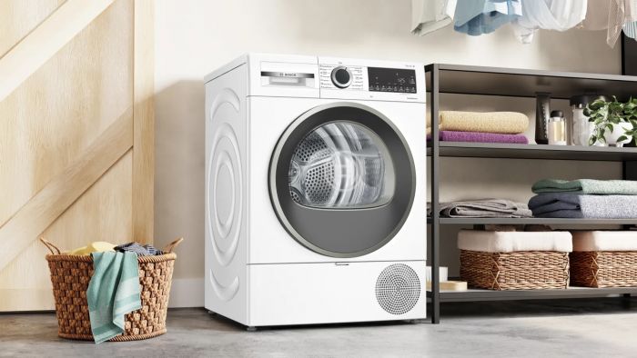 Сушильна машина Bosch тепловий насос, 9кг, A++, 61см, дисплей, білий