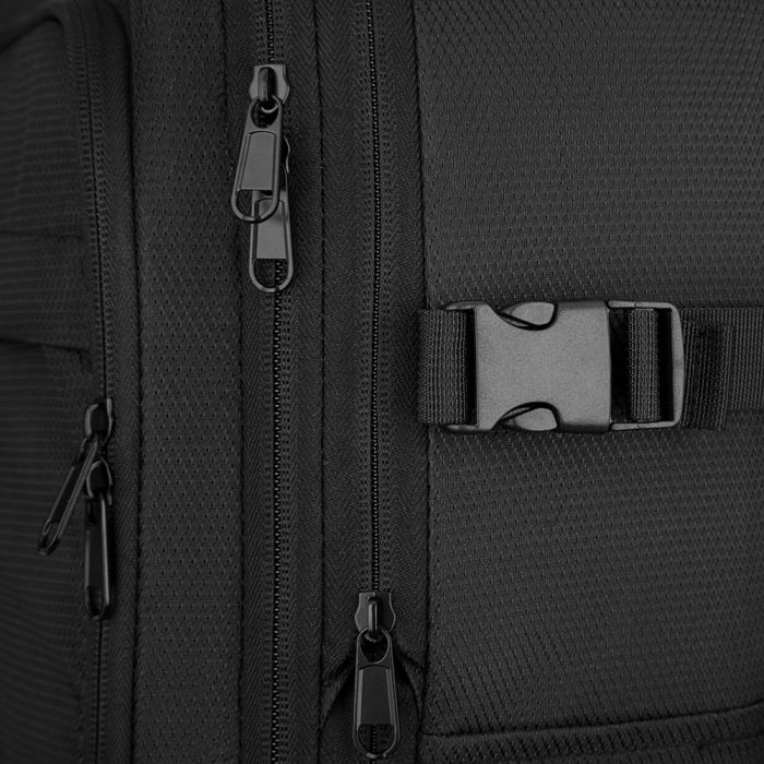 Набір валіз 2E, Trek, (L+M+S), TSA, 4 колеса, + 3 рюкзаки Cabin (2E-BPET-CABIN-BK), поліестр, чорний