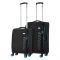 Набір валіз 2E, Trek, (M+S), TSA, 4 колеса, + 2 рюкзаки Cabin (2E-BPET-CABIN-BK), поліестр, чорний
