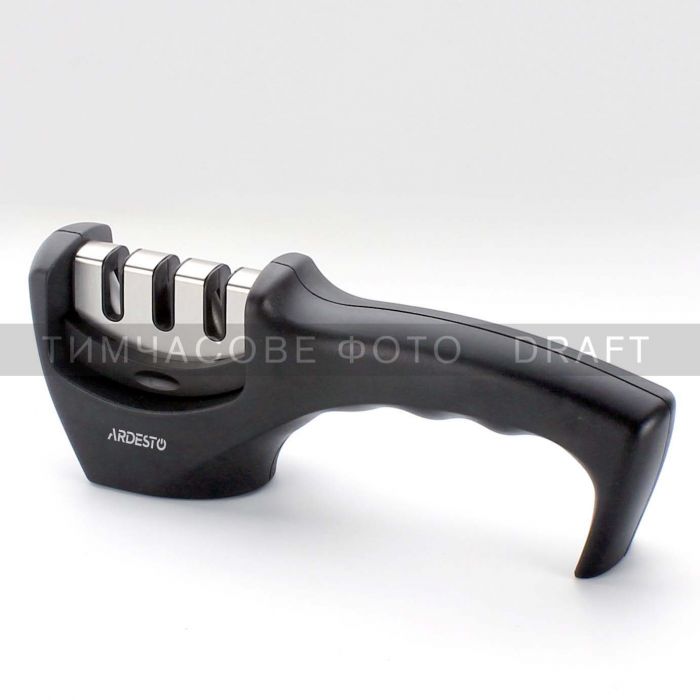 Точилка для ножів Ardesto Gemini, 20.5x5.5x7.5см, вольфрамовий сплав, пластик, чорний