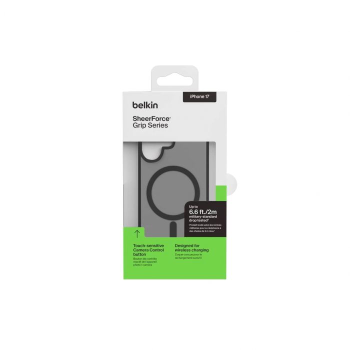 Чохол Belkin для iPhone 17, Magnetic Protective Grip, Black