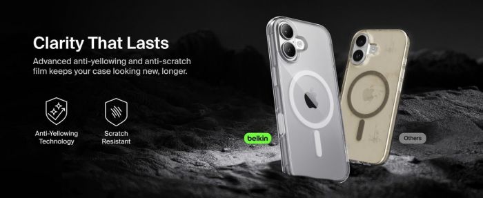 Чохол Belkin для iPhone 17, Magnetic Protective Clear
