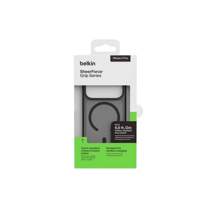 Чохол Belkin для iPhone 17 Pro, Magnetic Protective Grip, Black