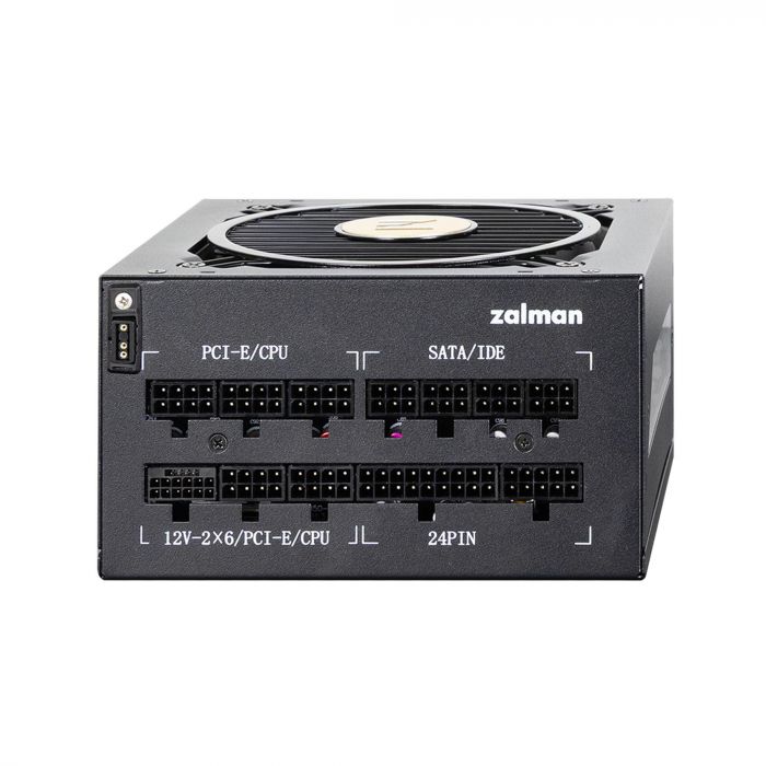 Блок живленняZalman Teramax 2 View  (1000W) 99%, 80+ Gold, 120мм, 1xMB 24pin(18+10), 2xCPU(4+4 pin), 3xMolex, 12xSATA, 4xPCIe 8pin(6+2), 1xPCIe GEN5 16pin, 1x +5V ARGB cable, Fully Modular