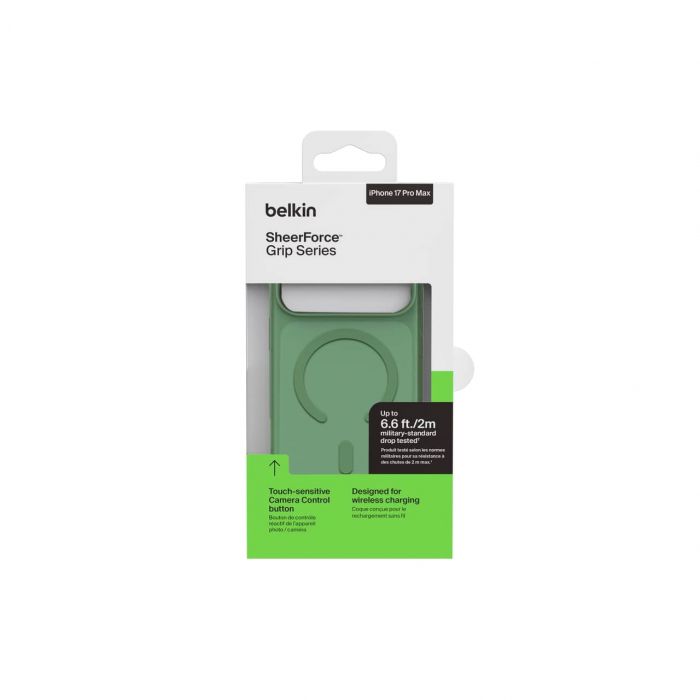 Чохол Belkin для iPhone 17 Pro Max, Magnetic Protective Grip, Sage