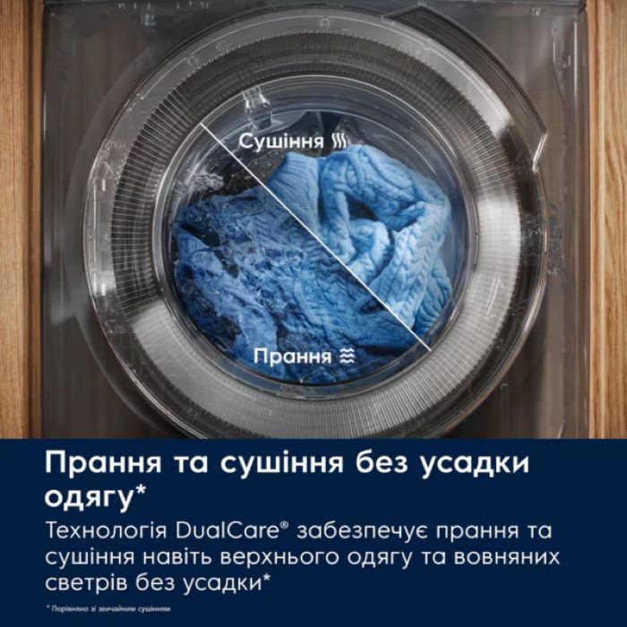 Прально-сушильна машина Electrolux фронтальна, 11(7)кг, 1600, D, 64см, дисплей, пара, інвертор, universaldose, білий