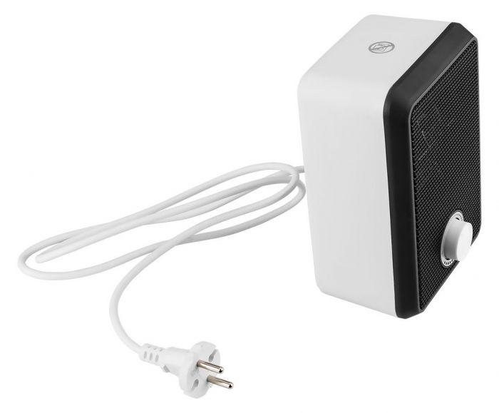 Тепловентилятор електричний настільний Neo Tools, 600Вт, термостат, білий, 0.62кг