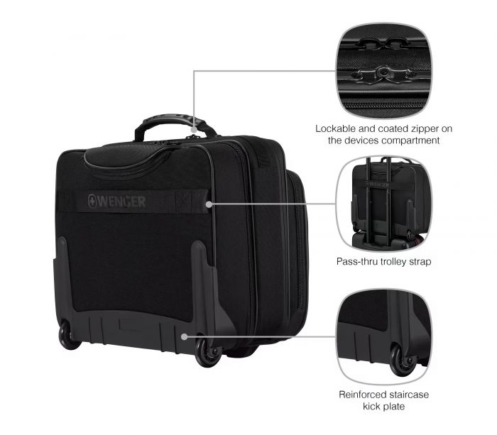 Кейс-пілот для ноутбука 16", Wenger Legacy Black Series, чорний