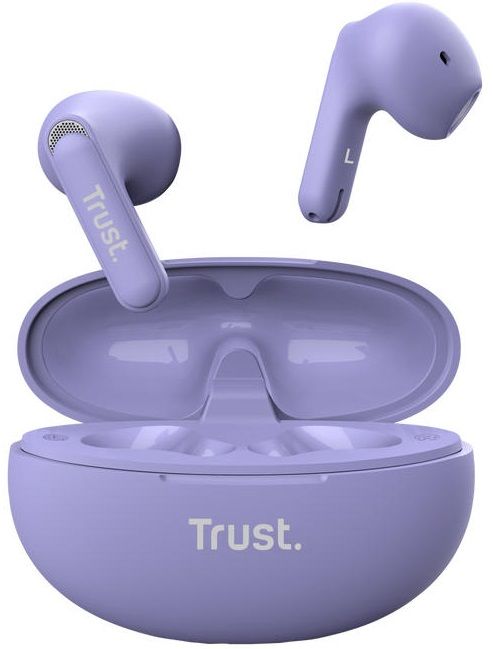 Навушники TWS Trust Yavi Earphones BT 5.3, ENC, SBC, Mic, Фіолетовий