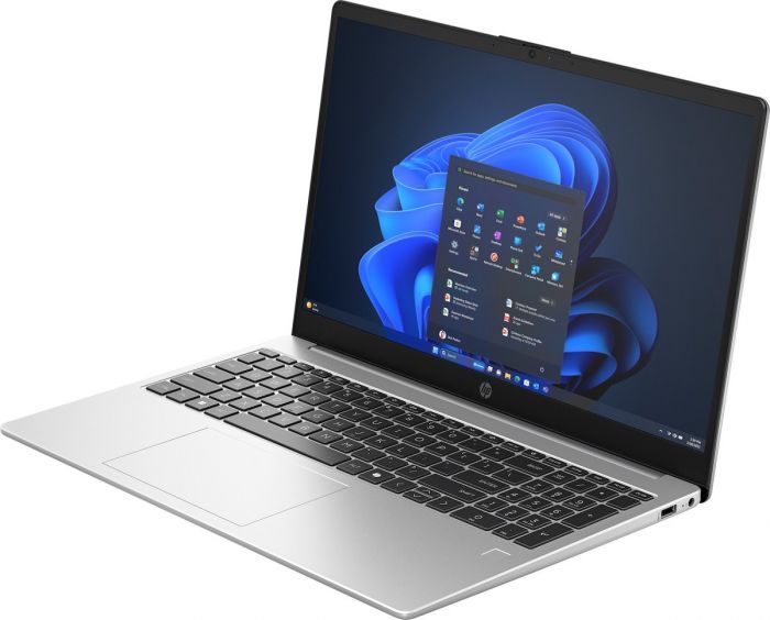 Ноутбук HP 250R-G10 15.6" FHD IPS AG, Intel 5-120U, 16GB, F512GB, UMA, DOS, сріблястий