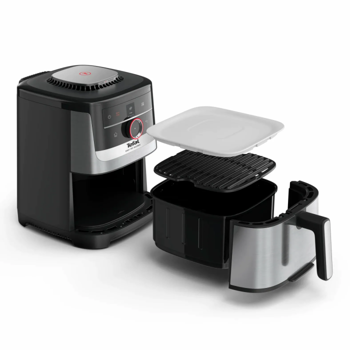 Мультипіч Tefal Easy Fry Silence Smart, 1670Вт, чаша-5л, сенсорне керув., 55 програм, пластик, сірий