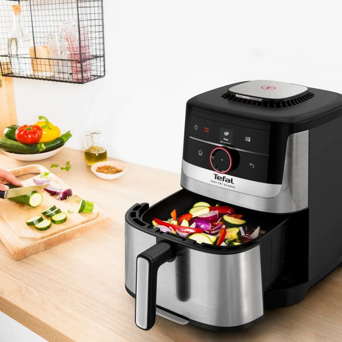 Мультипіч Tefal Easy Fry Silence Smart, 1670Вт, чаша-5л, сенсорне керув., 55 програм, пластик, сірий