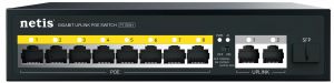 Комутатор Netis P110GH 8xFE PoE, 3xGE (2xUplink, 1xSFP), 120Вт, Некерований