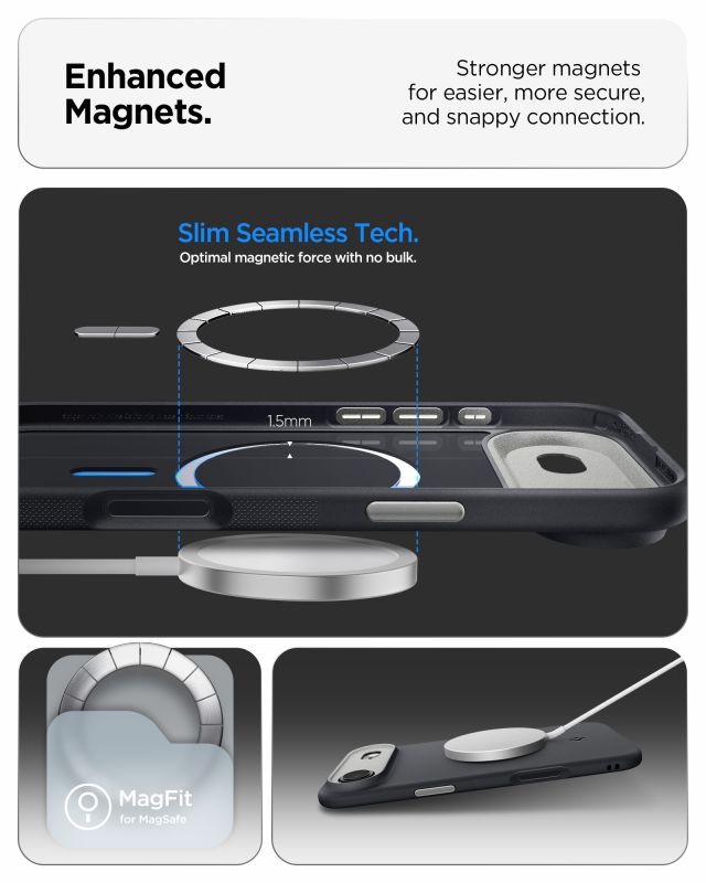 Чохол Spigen для iPhone 17 Air, Nano Pop MagFit, Black Sesame