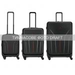 Набір валіз Wenger Amplix Hardside, полікарбонат, (S+M+L), TSA, 4 колеса, EXP, чорний