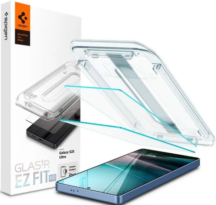 Скло Spigen для Samsung Galaxy S25 Ultra, tR EZ Fit HD, (2 Pack)