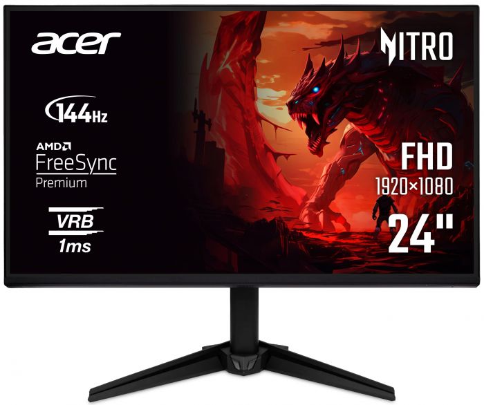 Монітор Acer 23.8" QG241YP6bmipx HDMI, DP, MM, IPS, 144Hz, 1ms, FreeSync