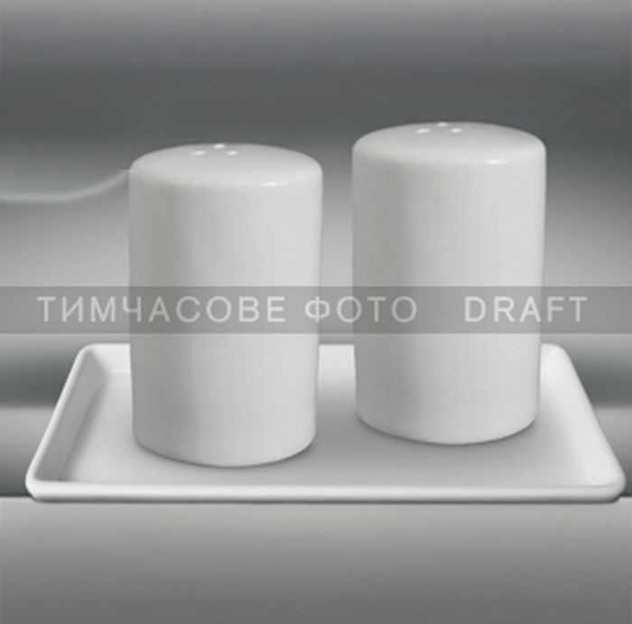 Набір для солі та перцю ARDESTO, 3 предмети, порцеляна, білий