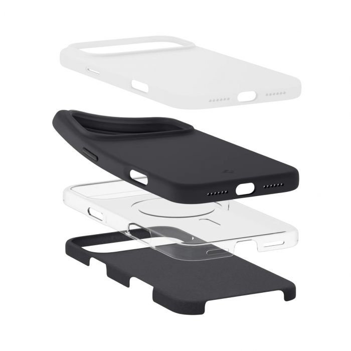 Чохол Spigen для iPhone 17 Pro Max, Silicone Fit MagFit, Black