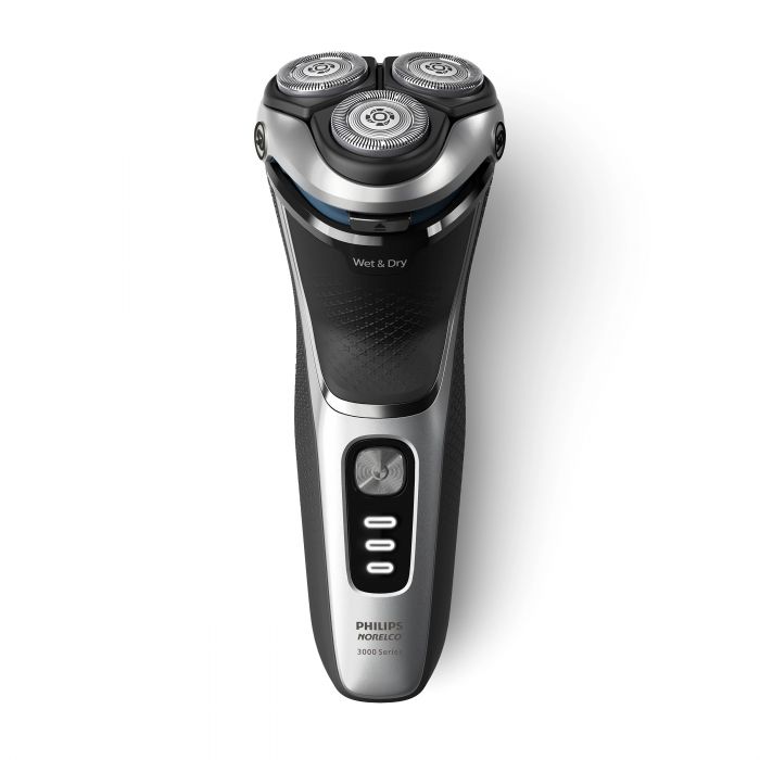Бритва електр. Philips Series 3000,  бритв.головок-3, Li-Ion, сух.+волог., тример,індикатор заряду, чохол, сірий