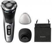 Бритва електр. Philips Series 3000,  бритв.головок-3, Li-Ion, сух.+волог., тример,індикатор заряду, чохол, сірий