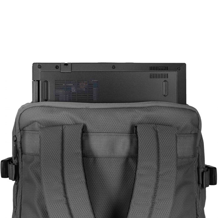 Рюкзак дорожній 2Е Trek, Cabin size, поліестр, EXP, 17/23л, з відсіком для ноутбука 16", сірий