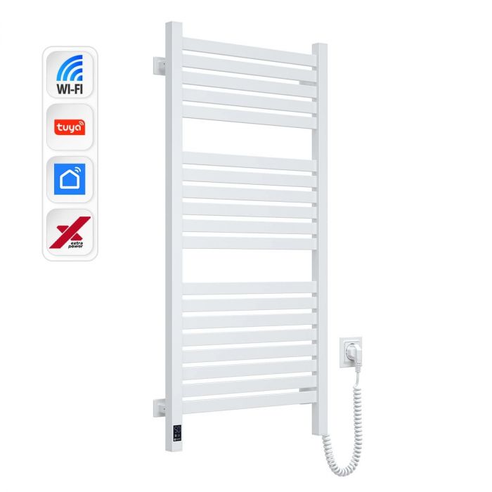 Рушникосушка Navin електрична Авангард Х, 1000х480х71мм, Wi-Fi, сталь, білий, праве підключення