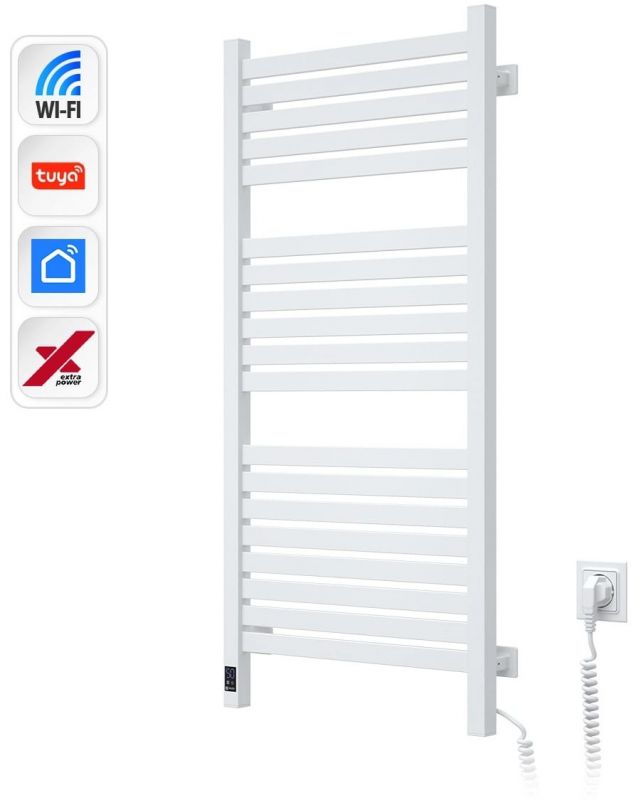 Рушникосушка Navin електрична Авангард Х, 1000х480х71мм, Wi-Fi, сталь, білий, праве підключення