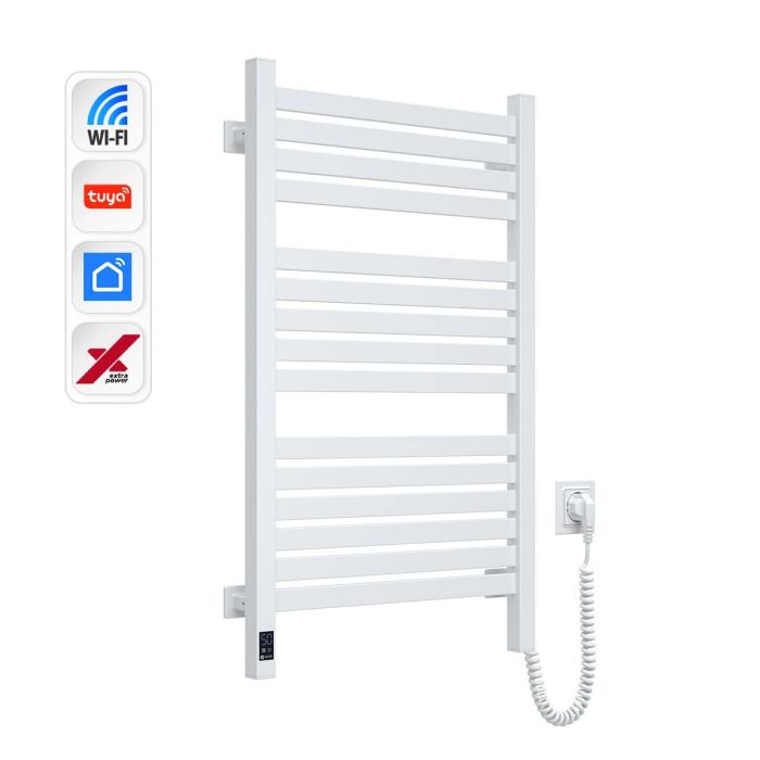 Рушникосушка Navin електрична Авангард Х, 800х480х71мм, Wi-Fi, сталь, білий, праве підключення