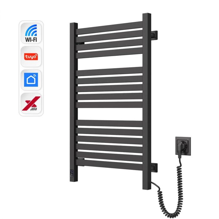 Рушникосушка Navin електрична Авангард Х, 800х480х71мм, Wi-Fi, сталь, чорний муар, праве підключення