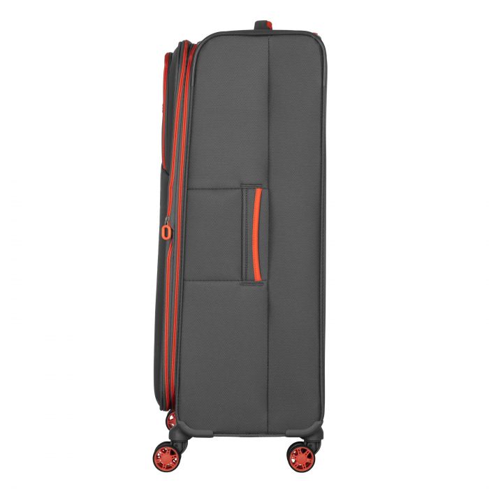 Валіза 2E, Trek, поліестер, велика, 97/117л, TSA, 4 колеса, EXP, сірий