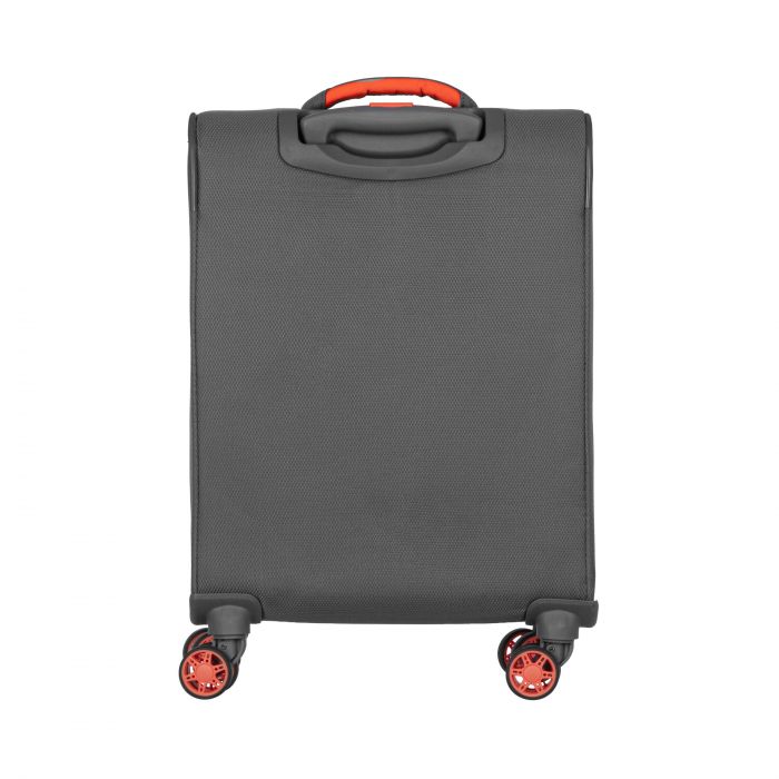Валіза 2E, Trek, поліестер, мала, 35л, TSA, 4 колеса, сірий
