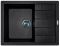Мийка кухонна Adamant Anila, штучний камінь, прямокут., з крилом, 645х495х200мм, чаша - 1, врізна, чорний