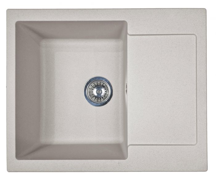 Мийка кухонна Adamant Minimal, штучний камінь, прямокут., з крилом, 615х495х200мм, чаша - 1, врізна, Avena