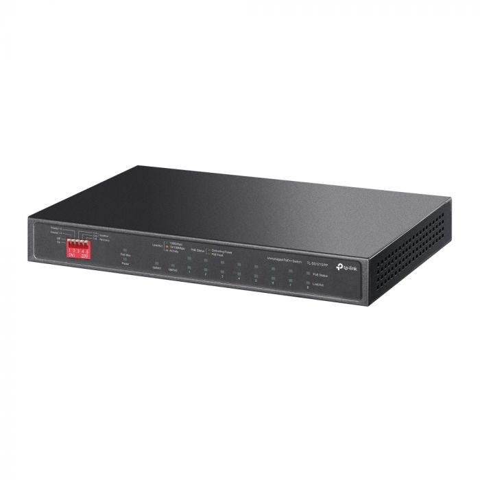Комутатор TP-LINK  TL-SG1210PP 10xGE (PoE), 1xSFP, 123Вт, Некерований
