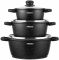 Набір посуду ARDESTO Gemini Anzio, 6 предметів, алюміній, чорний