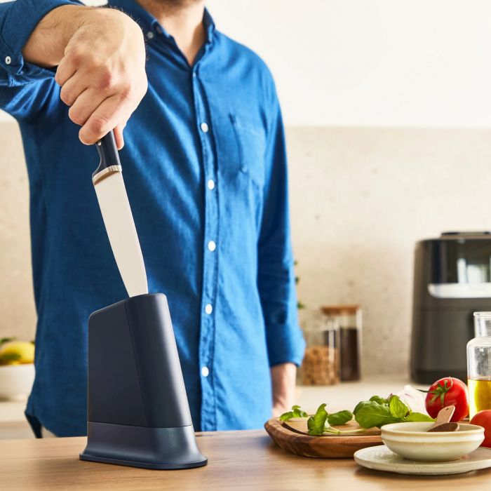 Кухонний ніж шеф-кухаря Tefal EverSharp, 2предмети, 16.5см, нержавіюча сталь, бакеліт, чорний
