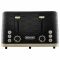 Тостер Sencor 1600Вт, підігрів, розморожування, 4 слоти, пластик, чорно-золотий