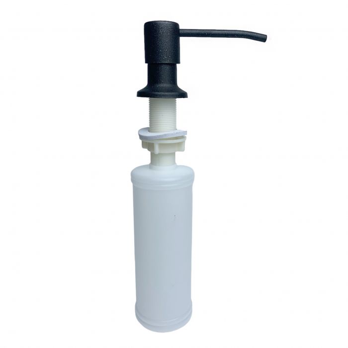 Набір кухонний Adamant Horizon, штучний камінь, прямокут., з крилом, 780х495х230мм, чаша - 1, врізна, чорний + змішувач + дозатор + ополіскувач склянок + коландер