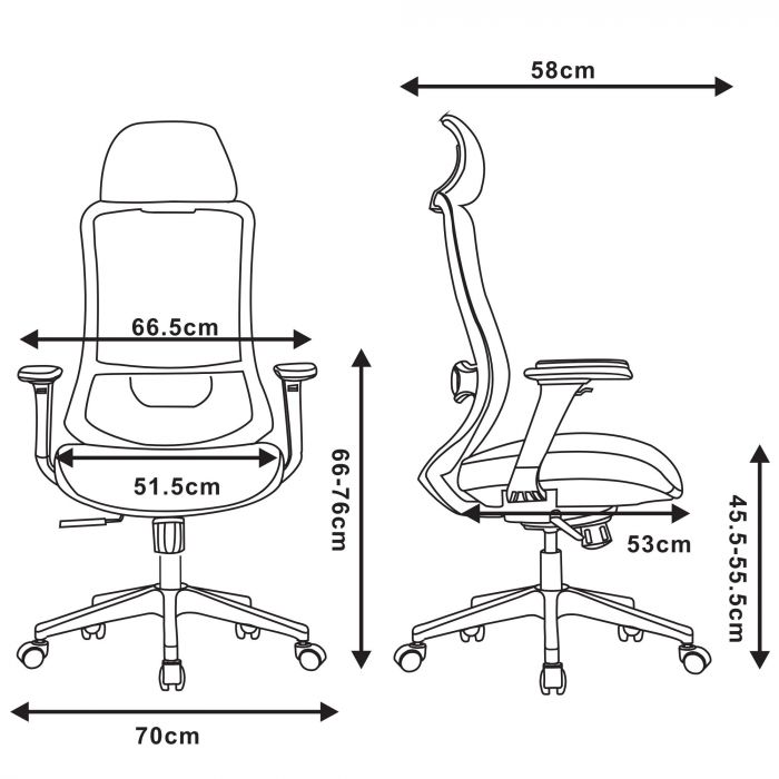 Крісло 2E OFFICE OC150, тканина, 4D-підлокітники, підголівник, чорний