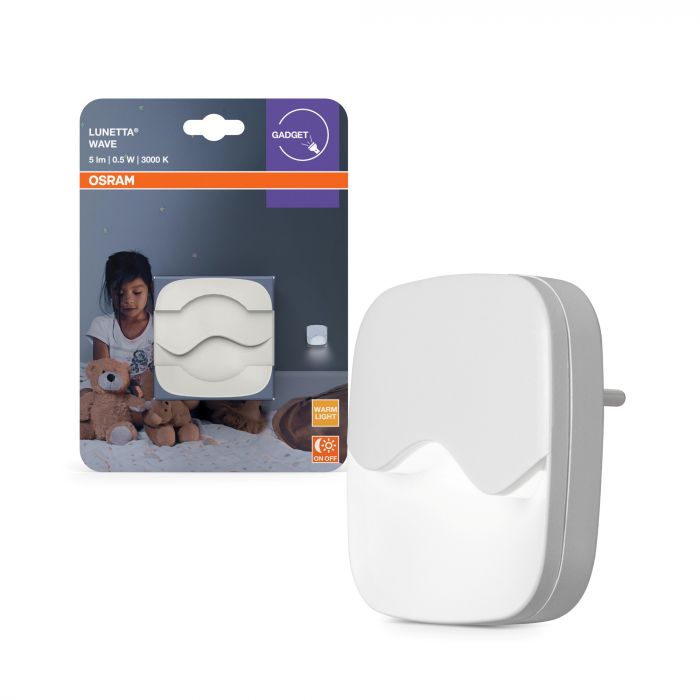 Світильник нічник OSRAM LUNETTA UNETTA WAVE 0.5Вт 3000К 5Лм білий