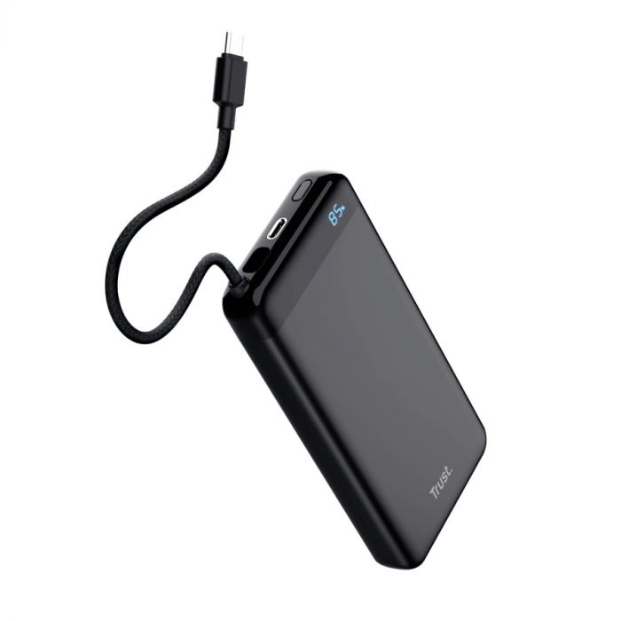 Акумулятор портативний літій-іонний power bank Trust Fiera, 20000мА·год, 2хUSB-C, 20W, PD/QC 3.0, чорний
