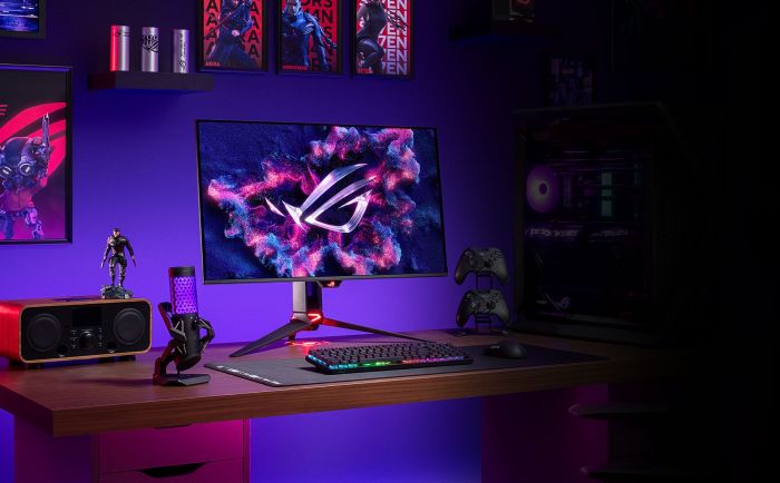 Монітор Asus 31.5" ROG Swift PG32UCDMZ 2xHDMI, DP, USB-C, 3xUSB, QD-OLED, 3840x2160, 240Hz, 0.03ms, DCI-P3 99%, AdaptiveSync, HAS, HDR400