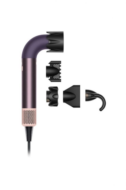 Фен Dyson HD17 Supersonic R Jasper/Plum, 1700Вт, 3 режими, іонізація, хол. обдув, 5 насадок, фіолетовий