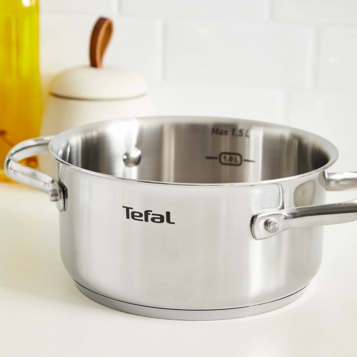Каструля Tefal Minis, з кришкою,1.5 л, нержавіюча сталь, скло