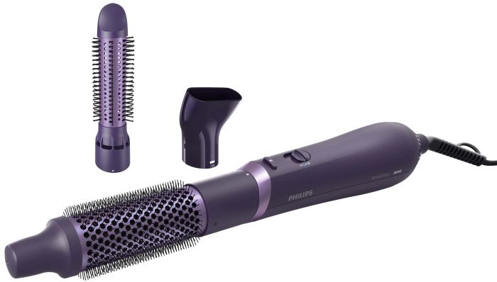 Фен-щітка Philips 3000 Series, 800Вт, іонізація, 3 насадки, фіолетовий
