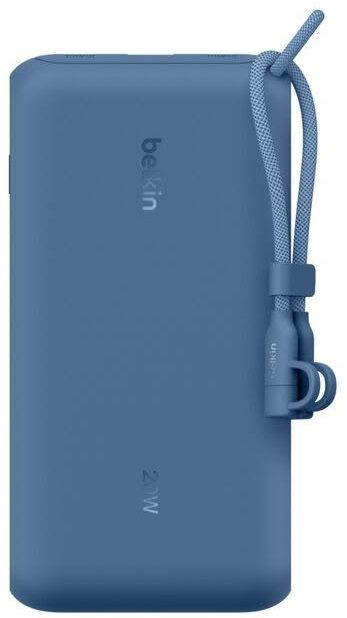 Акумулятор портативний літій-іонний Power Bank Belkin 20000мА·год, 20Вт, з дисплеєм, синій
