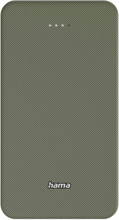 Акумулятор портативний літій-іонний Power Bank Hama 20000 мА·год, USB-C, USB-A, green