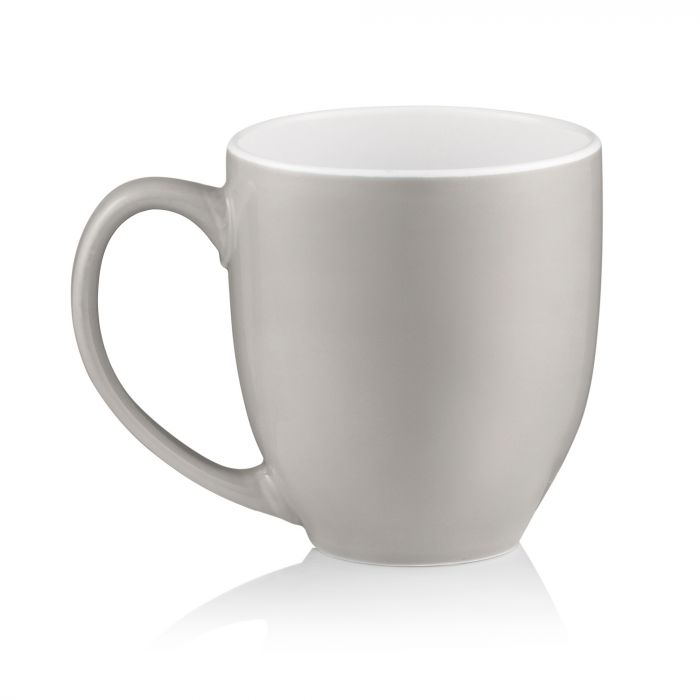 Чашка ARDESTO Pio, 430мл, кераміка, сірий світлий
