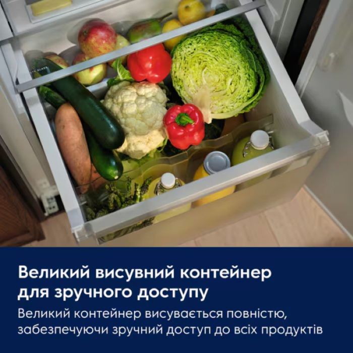 Холодильна камера Electrolux вбудована, 177x55х55, 310л, E, ST,  інв., білий